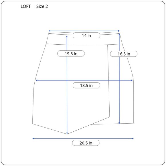Ann Taylor Loft Pattern Asymmetric Mini Skirt - Picture 6 of 6